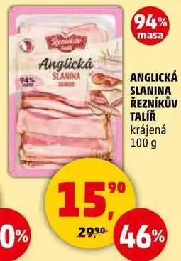 Penny Market ANGLICKÁ SLANINA ŘEZNÍKŮV TALÍŘ krájená, 100 g nabídka