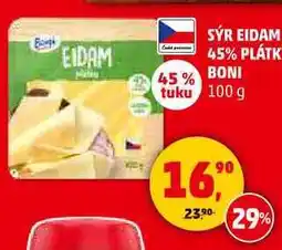 Penny Market SÝR EIDAM 45% PLÁTKY BONI, 100 g nabídka