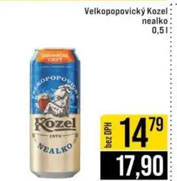Jip Velkopopovický Kozel nealko nabídka