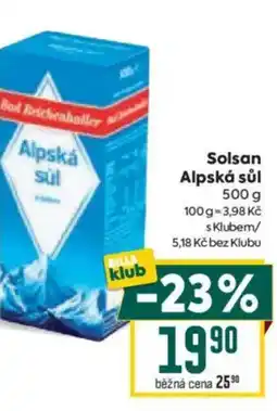 Billa Solsan Alpská sůl nabídka