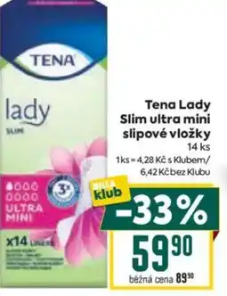 Billa Tena Lady Slim ultra mini slipové vložky nabídka
