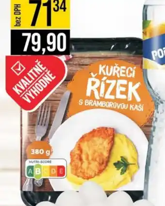 Jip Kuřecí řízek smažený s bramborovou kaší nabídka