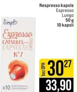 Jip Nespresso kapsle Espresso Lungo nabídka