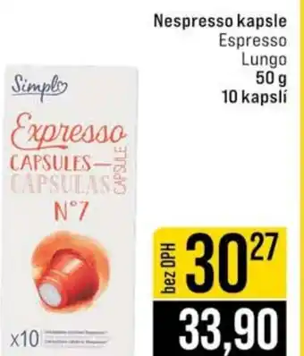 Jip Nespresso kapsle Espresso Lungo nabídka