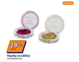Action Třpytky na obličej nabídka
