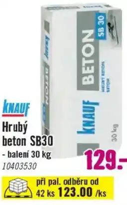Hornbach KNAUF Hrubý beton SB30 nabídka
