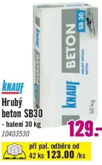 Hornbach KNAUF Hrubý beton SB30 nabídka
