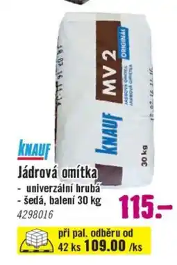 Hornbach KNAUF Jádrová omítka nabídka