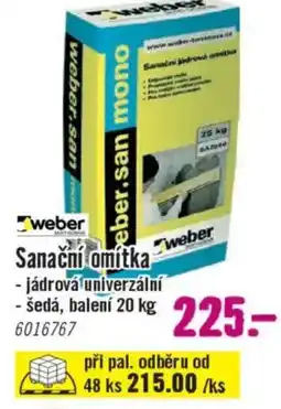 Hornbach Sanační omítka nabídka