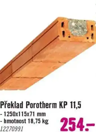 Hornbach Překlad Porotherm KP 11,5 nabídka