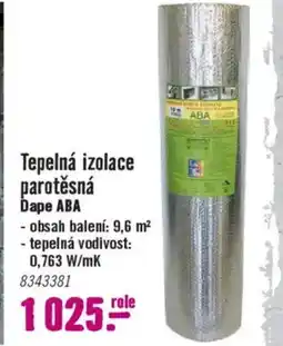 Hornbach Tepelná izolace parotěsná Dape ABA nabídka