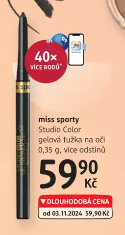 dm drogerie Miss sporty studio color gelová tužka na oči nabídka