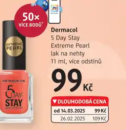 dm drogerie Dermacol 5 Day Stay Extreme Pearl lak na nehty nabídka