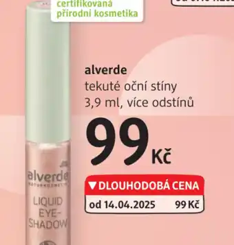 dm drogerie Alverde tekuté oční stíny nabídka