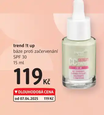 dm drogerie Trend !t up báze proti začervenání SPF 30 nabídka