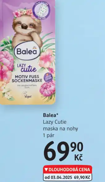 dm drogerie Balea Lazy Cutie maska na nohy nabídka