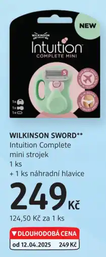 dm drogerie WILKINSON SWORD Intuition Complete mini strojek nabídka