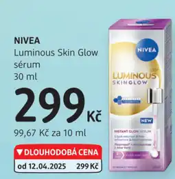 dm drogerie NIVEA Luminous Skin Glow sérum nabídka