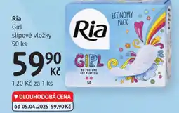 dm drogerie Ria Girl slipové vložky nabídka