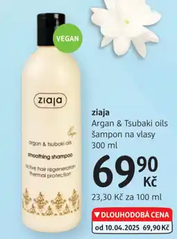 dm drogerie Ziaja Argan & Tsubaki oils šampon na vlasy nabídka