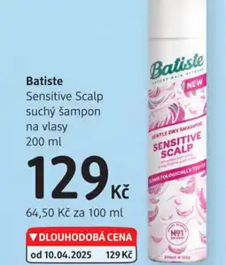 dm drogerie Batiste Sensitive Scalp suchý šampon na vlasy nabídka