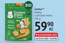 dm drogerie Gerber krekry s příchutí mrkve nabídka