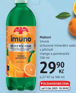 dm drogerie Mattoni Imuno ochucená minerální voda s příchutí nabídka