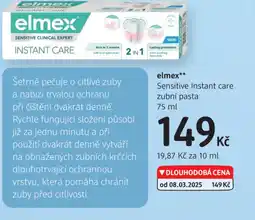 dm drogerie Elmex Sensitive Instant care zubní pasta nabídka
