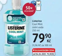 dm drogerie Listerine Cool Mint ústní voda nabídka