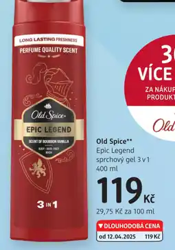 dm drogerie Old Spice Epic Legend sprchový gel 3 v1 nabídka