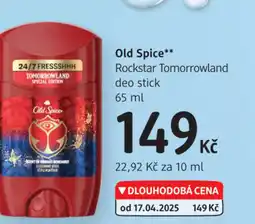 dm drogerie Old Spice Rockstar Tomorrowland deo stick nabídka