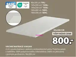 JYSK Vrchní matrace vingan nabídka
