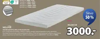 JYSK Vrchní matrace wellpur gulen gt65 nabídka