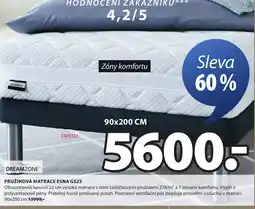 JYSK Pružinová matrace esna gs25 nabídka