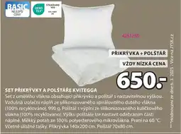 JYSK Set přikrývky a polštáře kvitegga nabídka