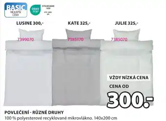 JYSK Povlečení - různé druhy nabídka