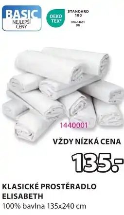JYSK Klasické prostěradlo elisabeth nabídka