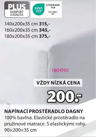 JYSK Napínací prostěradlo dagny nabídka