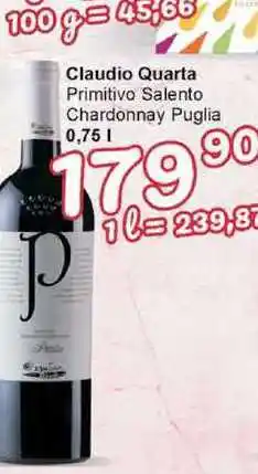Jip Claudio Quarta Primitivo Salento 0,75l nabídka