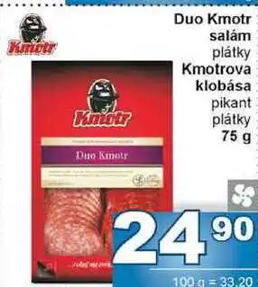Jip Kmotrova klobása pikant plátky 75 g nabídka