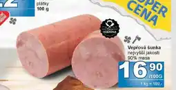 Jip Vepřová šunka nejvyšší jakosti 90% masa 100g nabídka