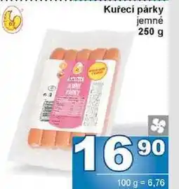 Jip Kuřecí párky jemné 250 g nabídka