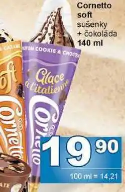 Jip Cornetto soft sušenky + čokoláda 140 ml nabídka