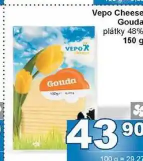 Jip Vepo Cheese Gouda plátky 48% 150 g nabídka