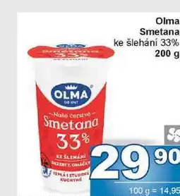 Jip Olma Smetana ke šlehání 33% 200 g nabídka