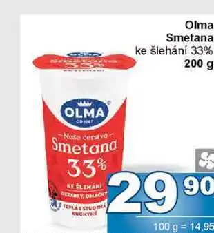 Jip Olma Smetana ke šlehání 33% 200 g nabídka