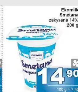 Jip Ekomilk Smetana zakysaná 14% 200 g nabídka