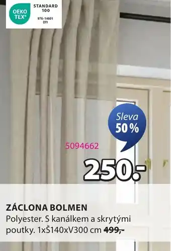 JYSK Záclona bolmen nabídka