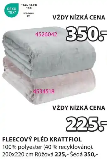 JYSK Fleecový pléd krattfiol nabídka