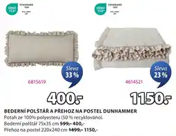 JYSK Bederní polštář a přehoz na postel dunhammer nabídka